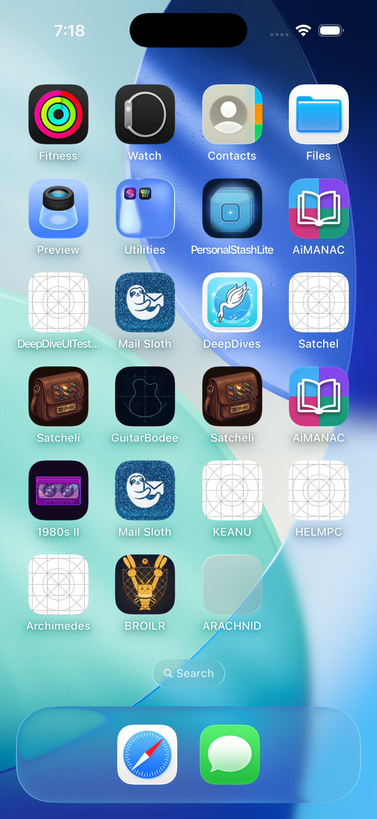 DeepDives opening screen, iPhone Simulator, 16 May 2026