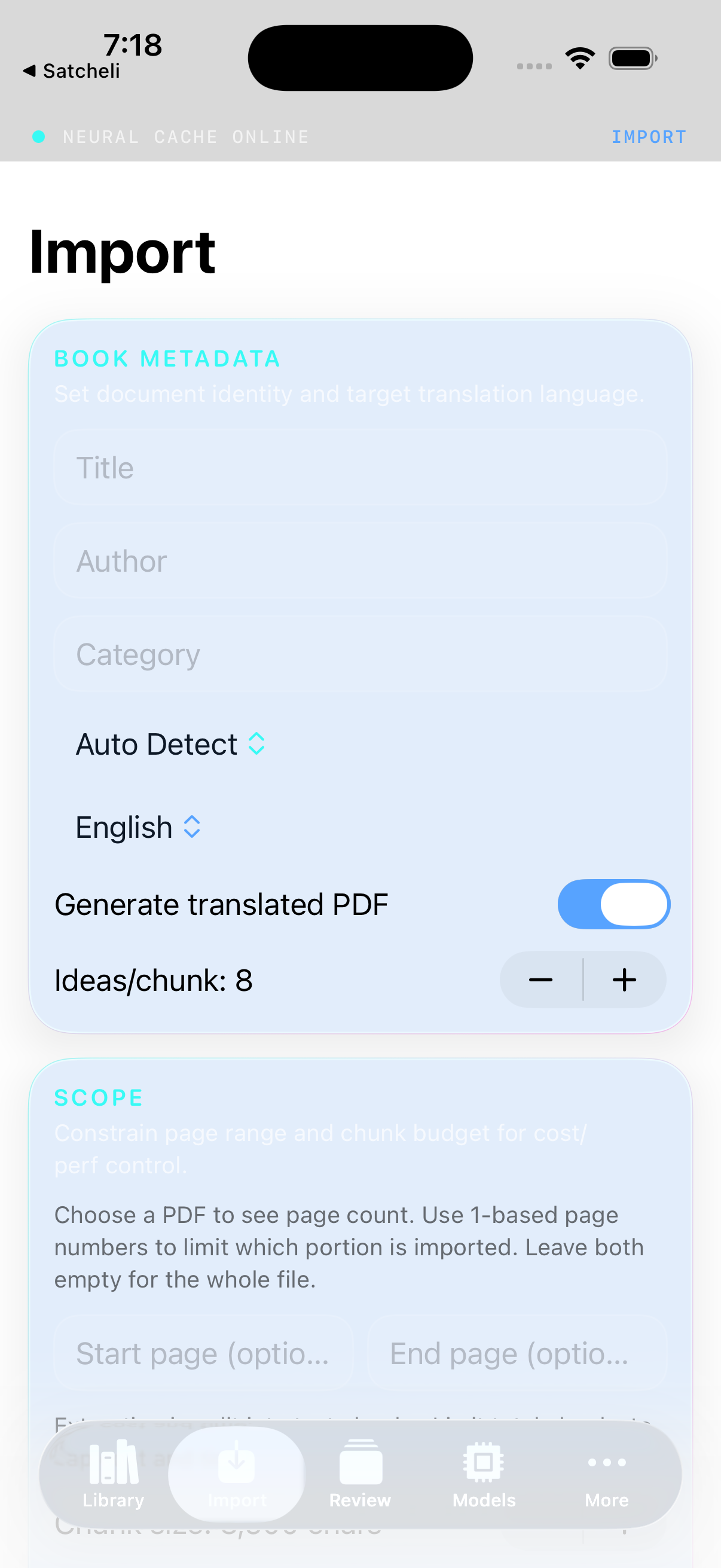 Personal Stash Lite opening screen, iPhone Simulator, 16 May 2026